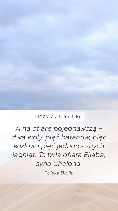 Liczb 7:29 POLUBG Bible Verse Image