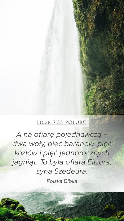 Liczb 7:35 POLUBG Bible Verse Image