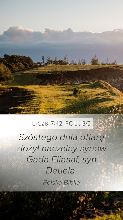 Liczb 7:42 POLUBG Bible Verse Image