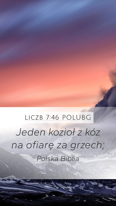 Liczb 7:46 POLUBG Mobile Phone Wallpaper - Jeden kozioł z kóz na ofiarę za - Mobile Bible Verse Wallpaper