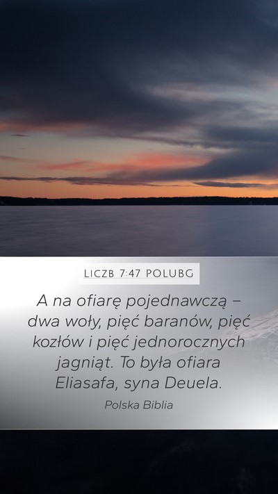 Liczb 7:47 POLUBG Bible Verse Image
