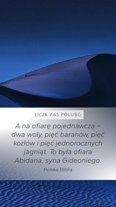 Liczb 7:65 POLUBG Mobile Phone Wallpaper - A na ofiarę pojednawczą – dwa woły, pięć - Mobile Bible Verse Wallpaper