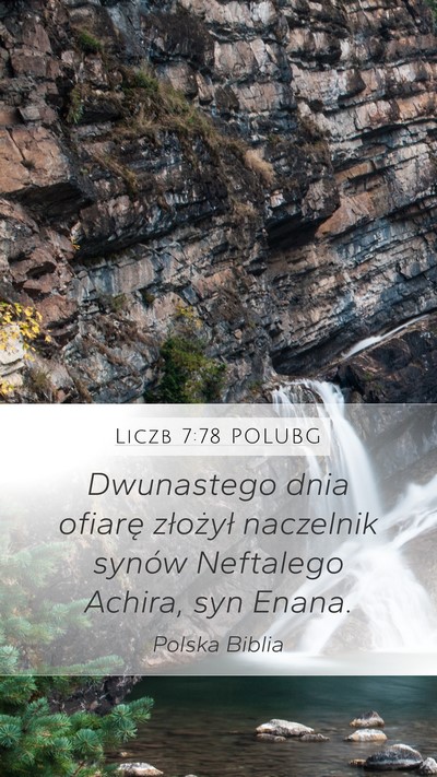 Liczb 7:78 POLUBG Bible Verse Image