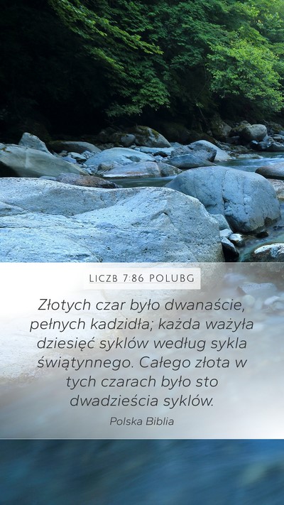 Liczb 7:86 POLUBG Mobile Phone Wallpaper - Złotych czar było dwanaście, pełnych - Mobile Bible Verse Wallpaper