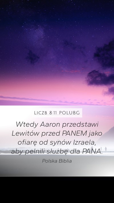 Liczb 8:11 POLUBG Mobile Phone Wallpaper - Wtedy Aaron przedstawi Lewitów przed PANEM jako - Mobile Bible Verse Wallpaper