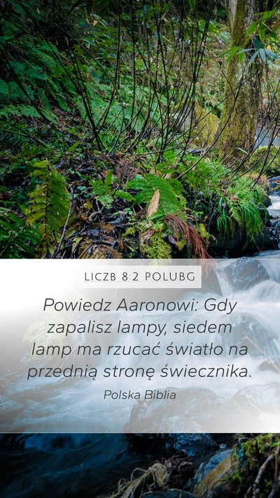 Liczb 8:2 POLUBG Mobile Phone Wallpaper - Powiedz Aaronowi: Gdy zapalisz lampy, siedem lamp - Mobile Bible Verse Wallpaper