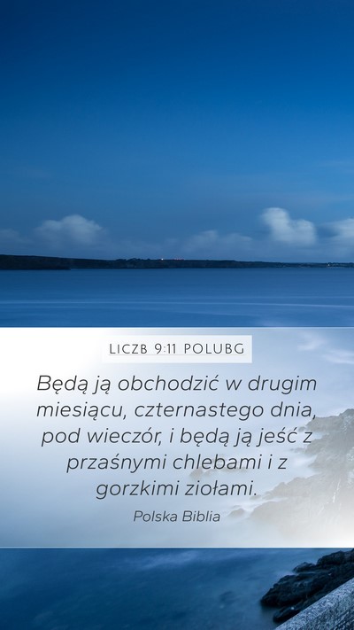 Liczb 9:11 POLUBG Mobile Phone Wallpaper - Będą ją obchodzić w drugim miesiącu, - Mobile Bible Verse Wallpaper