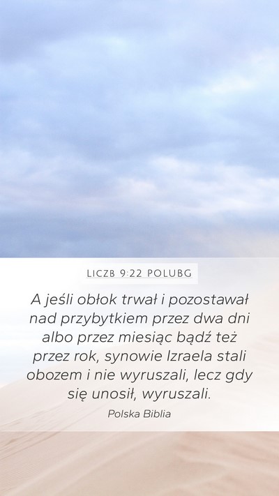 Liczb 9:22 POLUBG Mobile Phone Wallpaper - A jeśli obłok trwał i pozostawał nad - Mobile Bible Verse Wallpaper