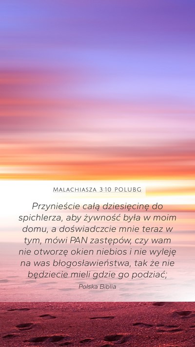 Malachiasza 3:10 POLUBG Bible Verse Image