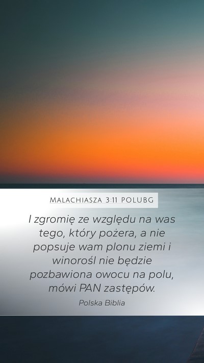 Malachiasza 3:11 POLUBG Mobile Phone Wallpaper - I zgromię ze względu na was tego, który - Mobile Bible Verse Wallpaper