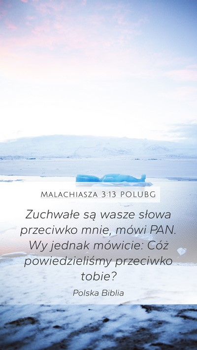 Malachiasza 3:13 POLUBG Bible Verse Image