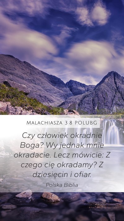 Malachiasza 3:8 POLUBG Bible Verse Image