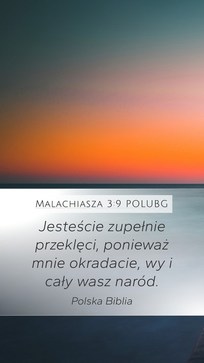 Malachiasza 3:9 POLUBG Bible Verse Image