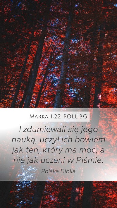 Marka 1:22 POLUBG Bible Verse Image
