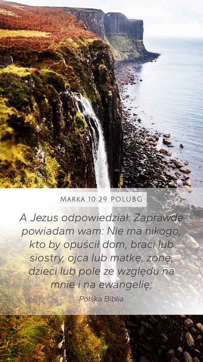 Marka 10:29 POLUBG Bible Verse Image