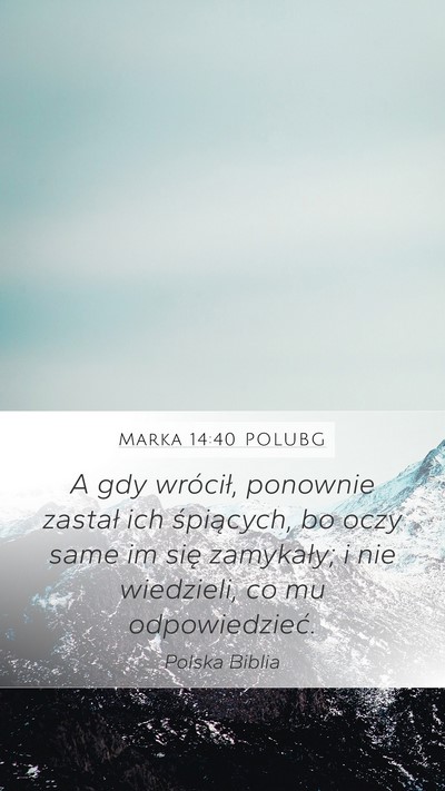Marka 14:40 POLUBG Bible Verse Image