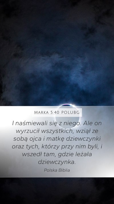 Marka 5:40 POLUBG Bible Verse Image