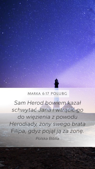 Marka 6:17 POLUBG Bible Verse Image