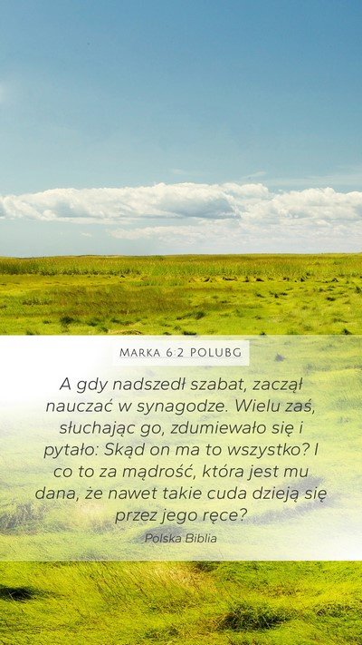 Marka 6:2 POLUBG Bible Verse Image