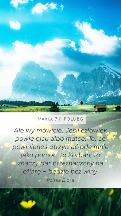 Marka 7:11 POLUBG Bible Verse Image