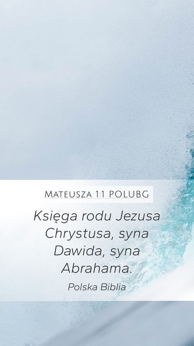 Mateusza 1:1 POLUBG Bible Verse Image