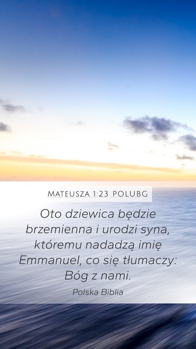 Mateusza 1:23 POLUBG Bible Verse Image