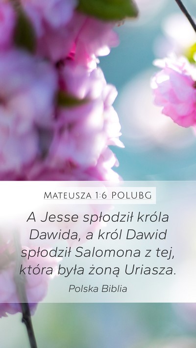 Mateusza 1:6 POLUBG Bible Verse Image