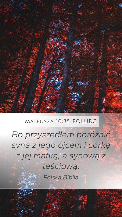 Mateusza 10:35 POLUBG Bible Verse Image