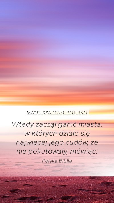 Mateusza 11:20 POLUBG Bible Verse Image