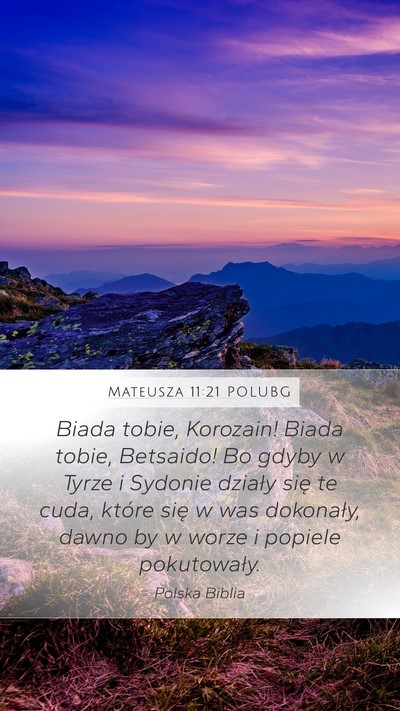 Mateusza 11:21 POLUBG Bible Verse Image