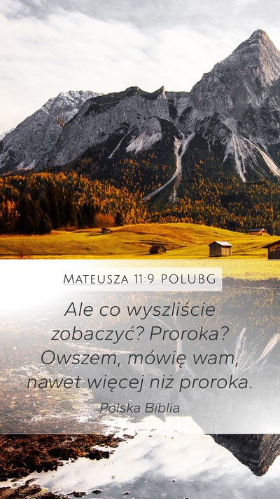 Mateusza 11:9 POLUBG Bible Verse Image