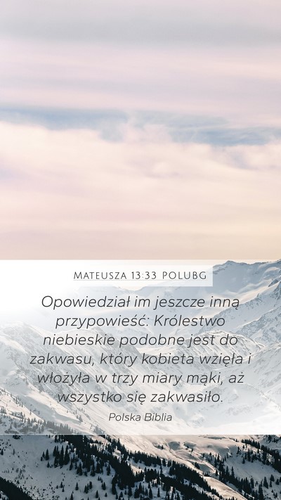 Mateusza 13:33 POLUBG Bible Verse Image