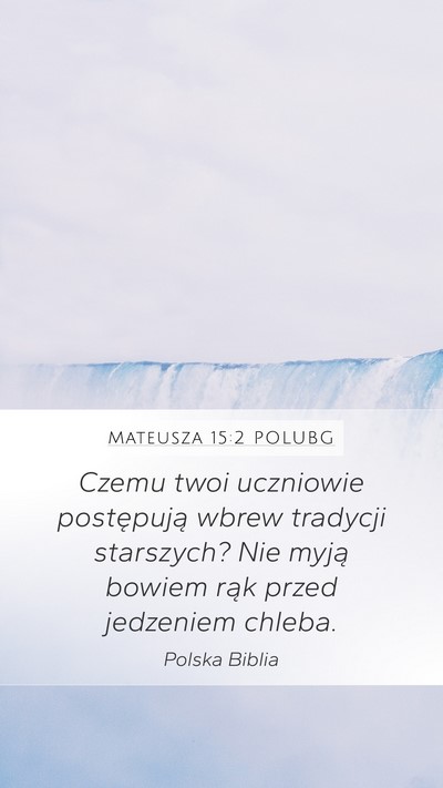 Mateusza 15:2 POLUBG Bible Verse Image