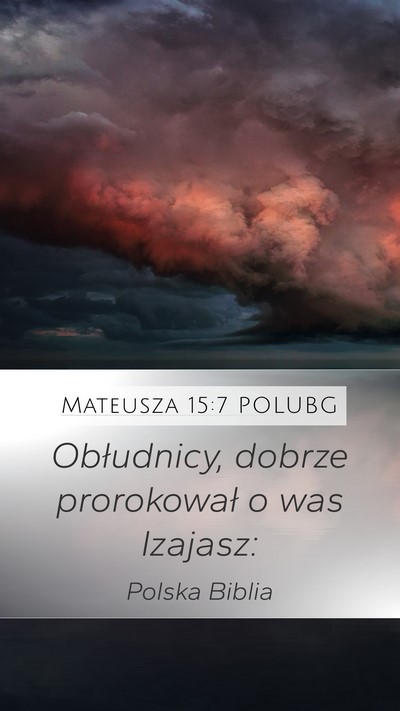 Mateusza 15:7 POLUBG Bible Verse Image