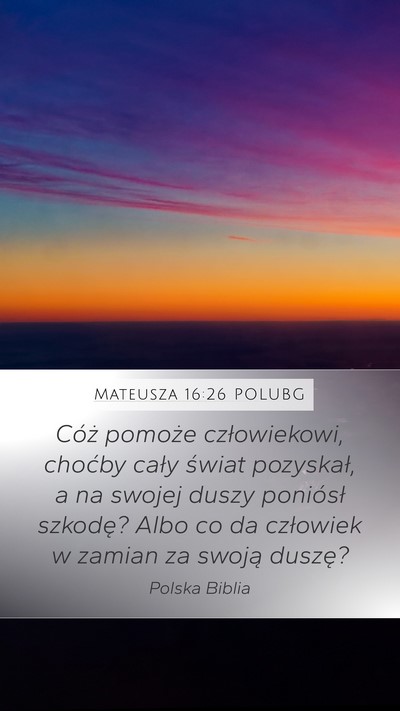 Mateusza 16:26 POLUBG Bible Verse Image