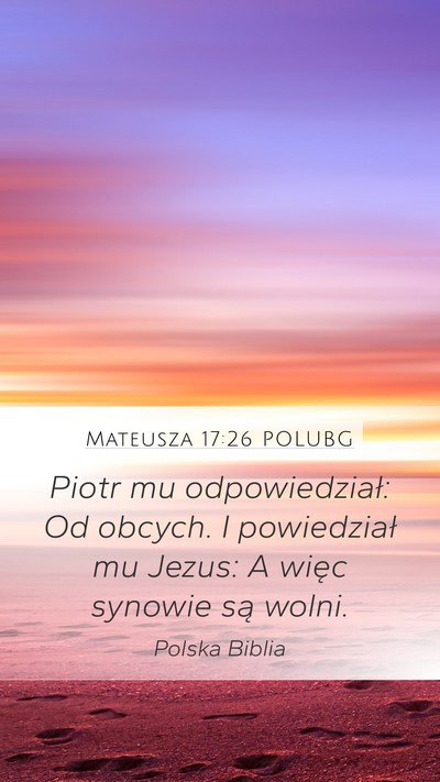 Mateusza 17:26 POLUBG Bible Verse Image