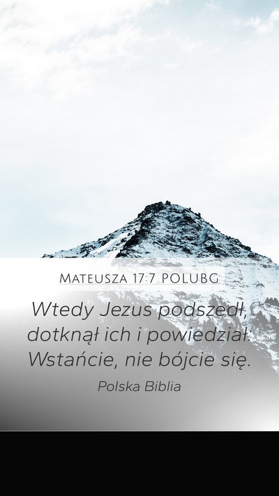 Mateusza 17:7 POLUBG Mobile Phone Wallpaper - Wtedy Jezus podszedł, dotknął ich i - Mobile Bible Verse Wallpaper