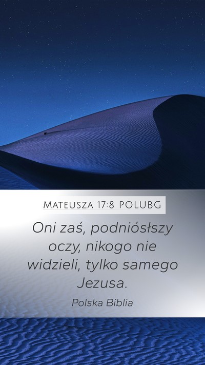 Mateusza 17:8 POLUBG Mobile Phone Wallpaper - Oni zaś, podniósłszy oczy, nikogo nie - Mobile Bible Verse Wallpaper