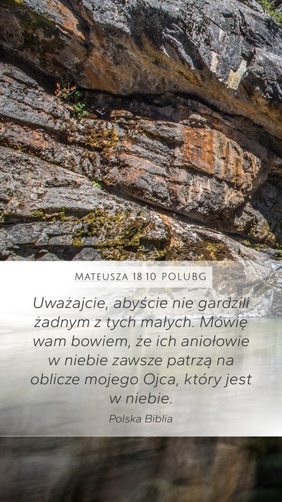 Mateusza 18:10 POLUBG Bible Verse Image