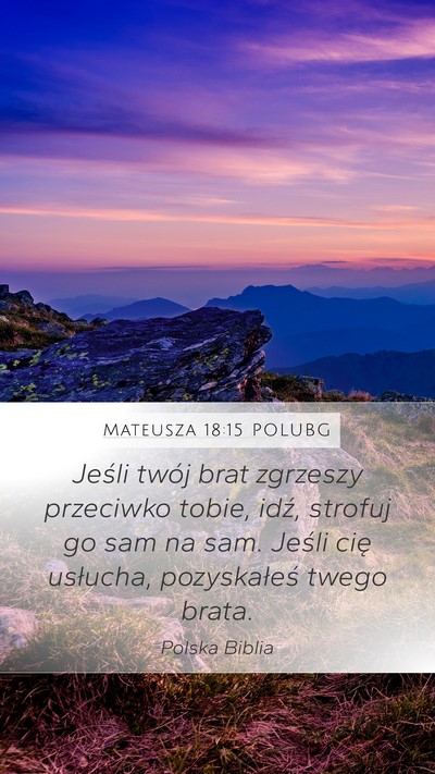 Mateusza 18:15 POLUBG Bible Verse Image