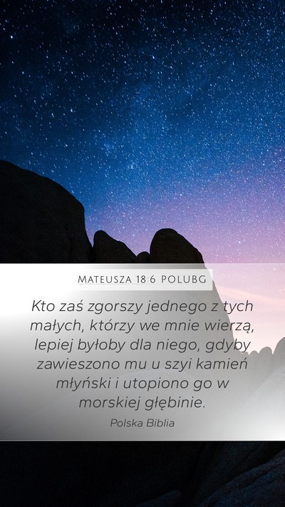 Mateusza 18:6 POLUBG Bible Verse Image