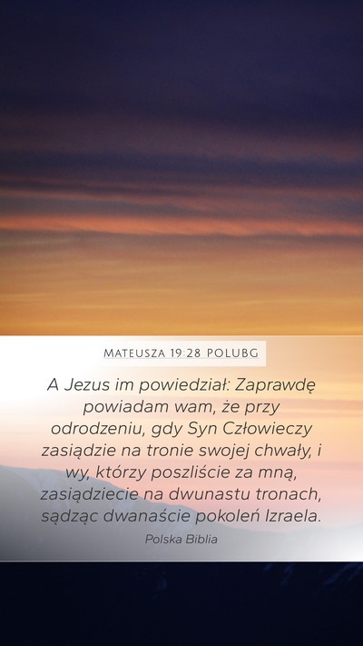 Mateusza 19:28 POLUBG Bible Verse Image