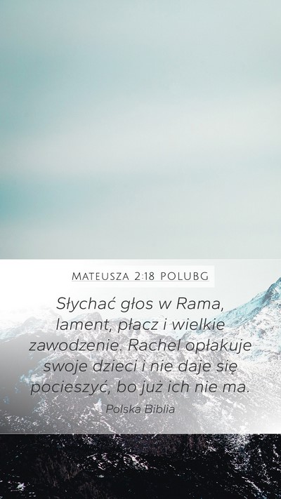 Mateusza 2:18 POLUBG Bible Verse Image