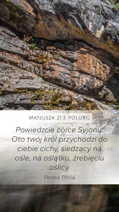 Mateusza 21:5 POLUBG Bible Verse Image