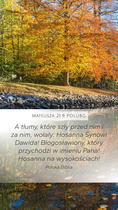 Mateusza 21:9 POLUBG Bible Verse Image