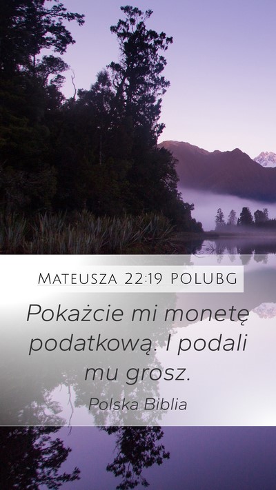 Mateusza 22:19 POLUBG Bible Verse Image