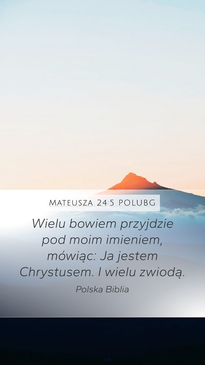 Mateusza 24:5 POLUBG Bible Verse Image