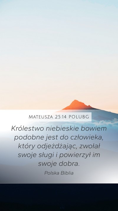 Mateusza 25:14 POLUBG Bible Verse Image