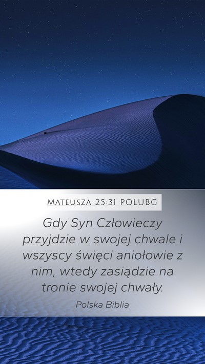 Mateusza 25:31 POLUBG Bible Verse Image