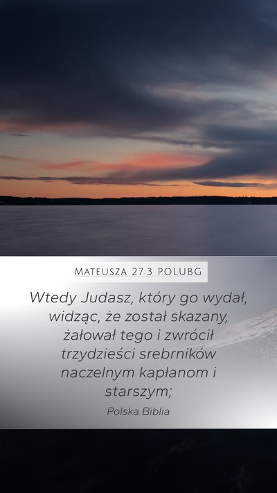 Mateusza 27:3 POLUBG Bible Verse Image